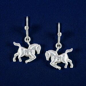 Montana Silversmiths Earrings Prancing Horse Equestrian - Retail $40 - New